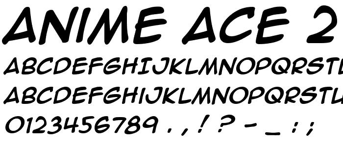 Anime Ace 2_0 BB Bold font